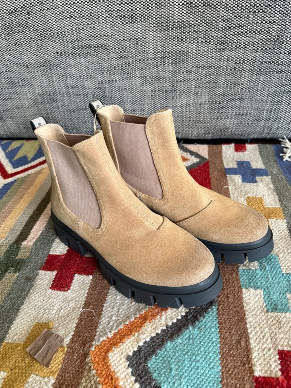 bussola chunky chelsea ankle boot - corvana vintage camel 39 US 8-8.5 like new